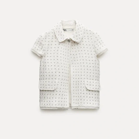 ZARA ZW COLLECTION 3083/151
TEXTURED BEADED TWEED JACKET - Picture 8 of 8